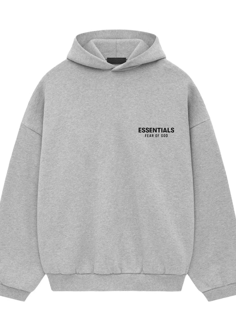 HODDIE ESSENTIALS FLEECE LIGHT HEATHER GREY FW24